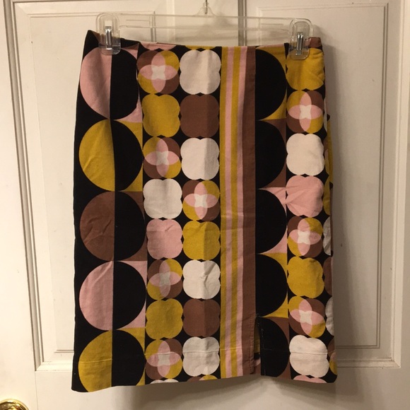 Anthropologie Maeve Mod 1960s 1970s Velvet Pencil Skirt 0 XS Small - Picture 1 of 6